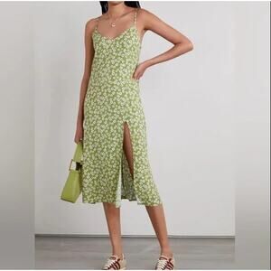 Reformation Crimini Floral Green Midi Dress Sz. 4